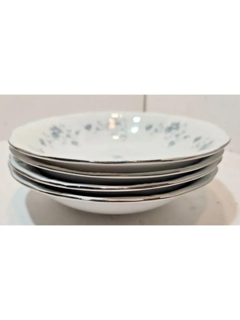 Vtg Johann Haviland Blue Garland Soup Cereal Pasta Bowls 7.5